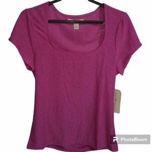 eye candy WomtJuniors shirt  XL Pink Eyelets J-004